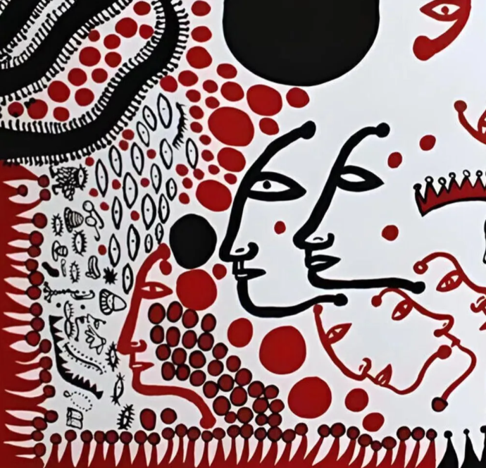 I want to sing my heart out in praise of life print by Yayoi